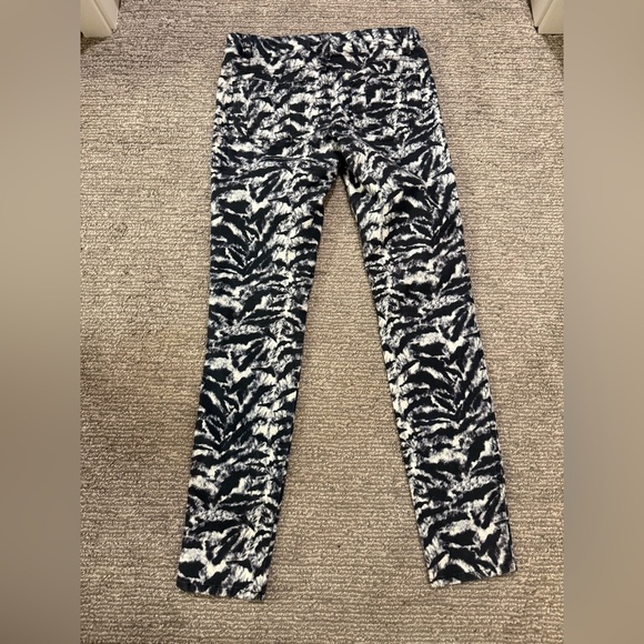 Alice + Olivia Zebra Print Skinny Jeans Black White Animal Print Size 8 Made USA - Picture 4 of 4